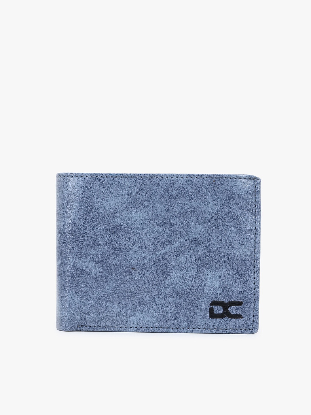 

Dezire Crafts Men Blue Textured PU Leather Two Fold Wallet
