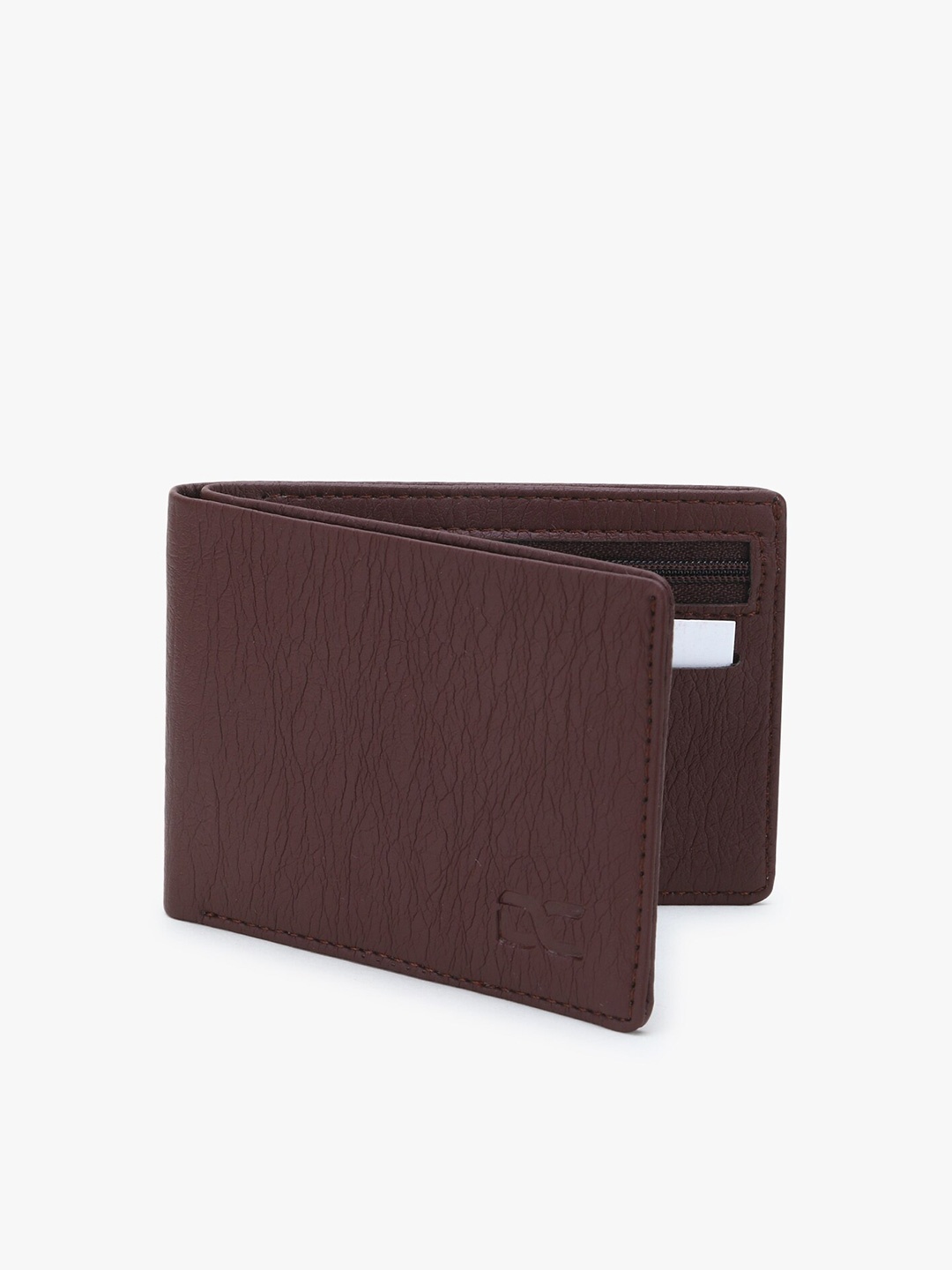 

Dezire Crafts Men Brown Textured PU Leather Two Fold Wallet