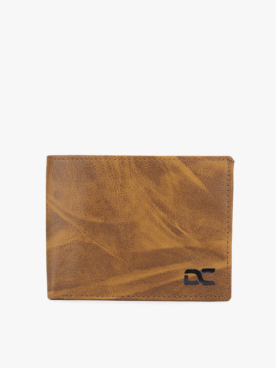 

Dezire Crafts Men Tan Brown Textured Bi-Fold Slim Wallet