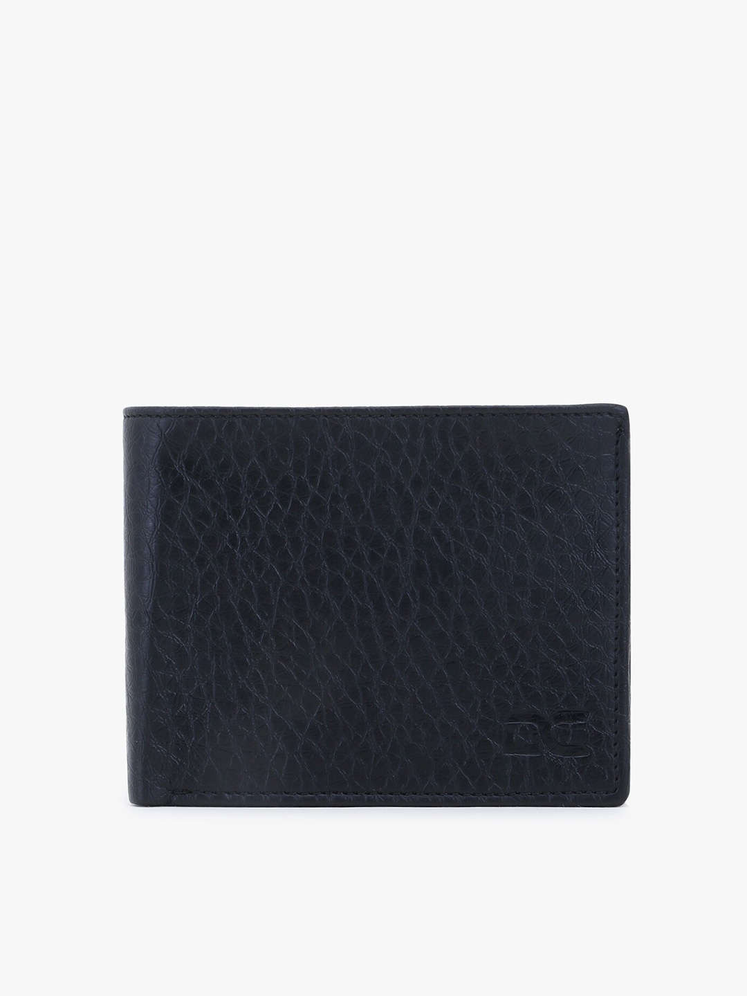 

Dezire Crafts Men Black Textured Bi-Fold Leather Two Fold Wallet