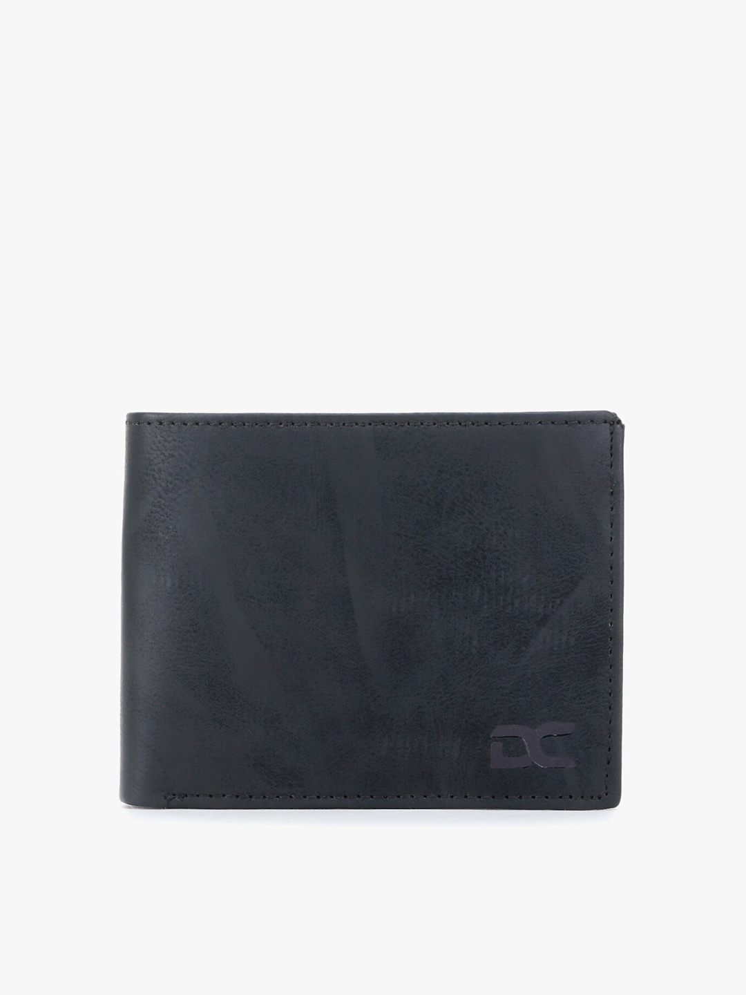 

Dezire Crafts Men Black Textured Two Fold Wallet