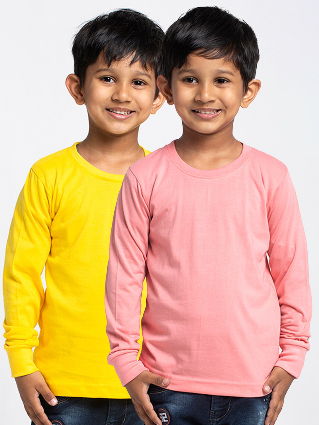 

Friskers Boys Pack Of 2 Pure Cotton T-shirts, Yellow