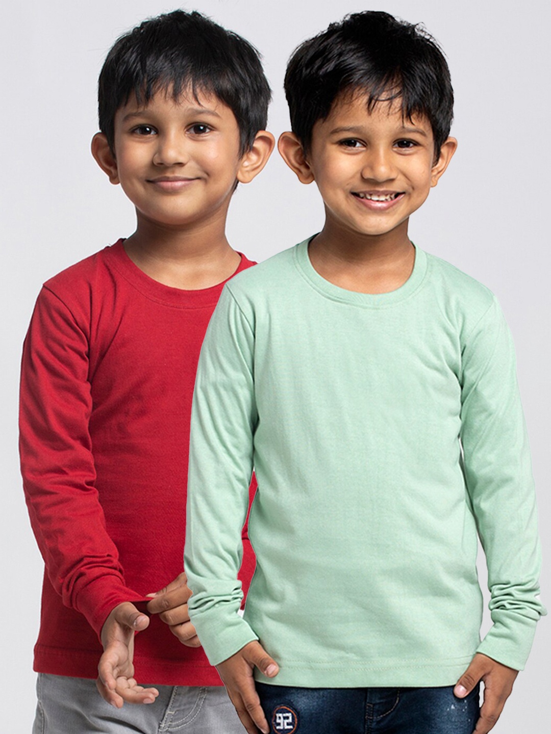 

Friskers Boys Pack Of 2 Pure Cotton T-shirts, Maroon