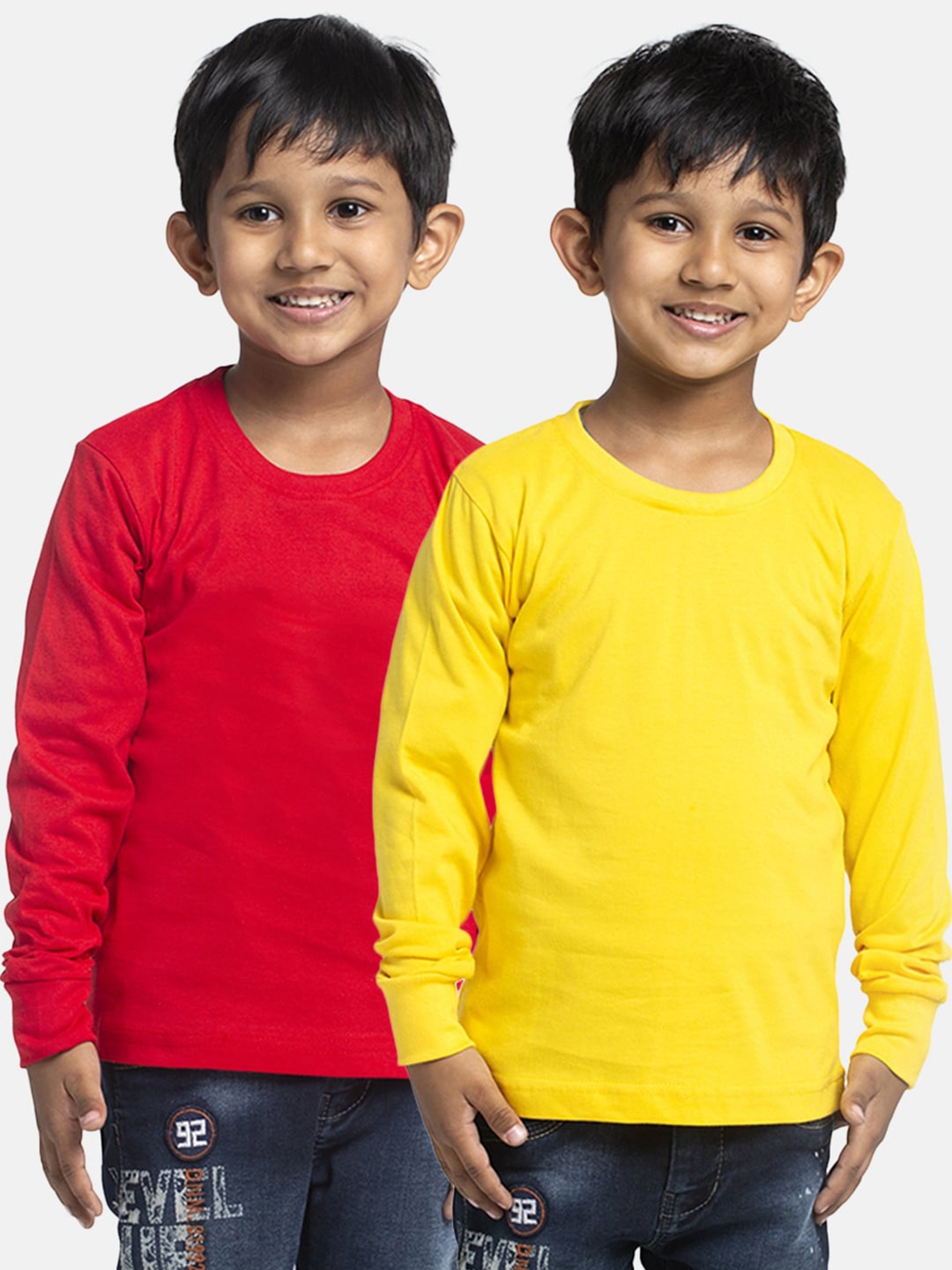 

Friskers Boys Pack Of 2 Pure Cotton T-shirts, Red