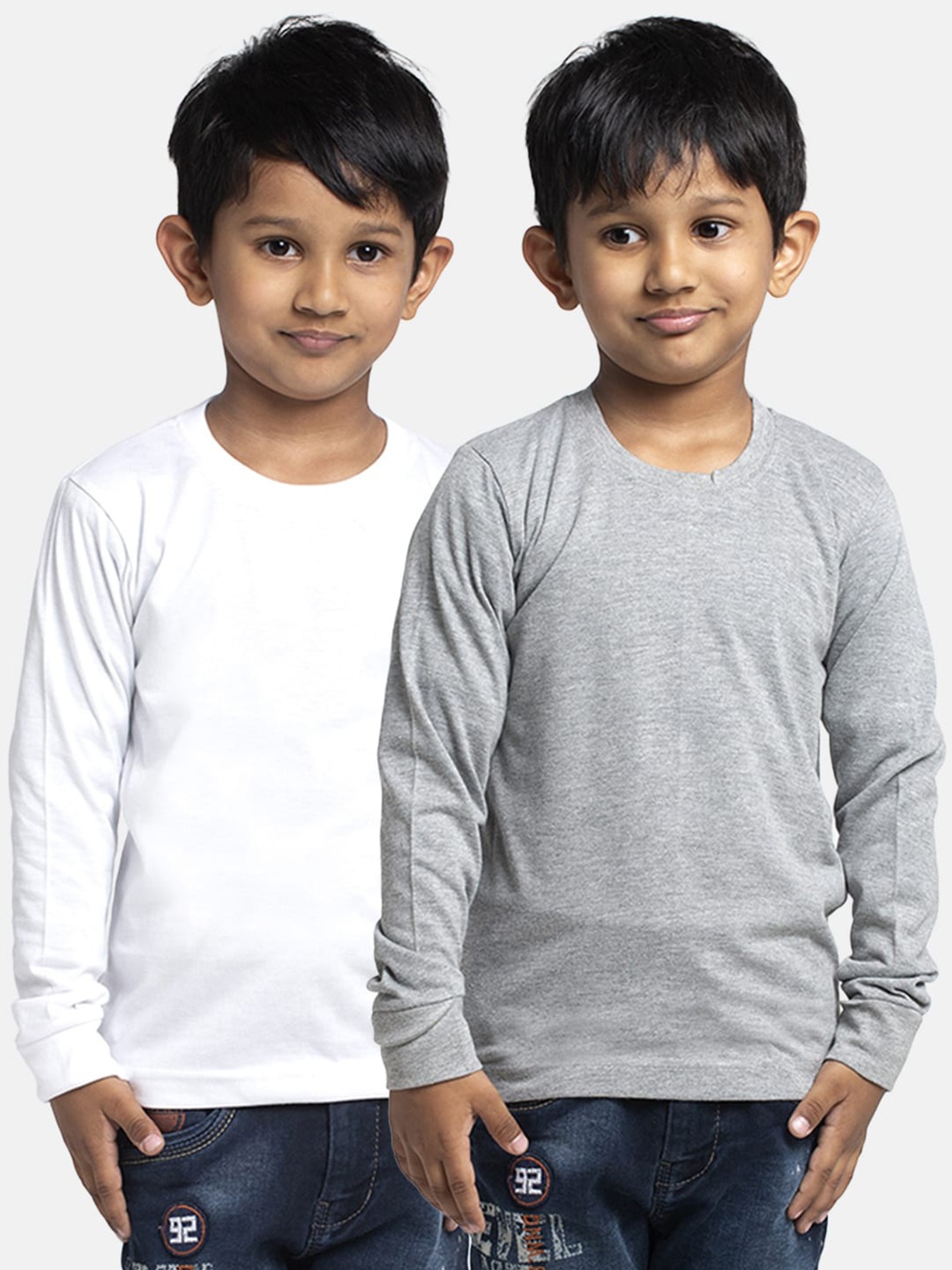 

Friskers Boys Pack Of 2 Solid Running T-shirt, White