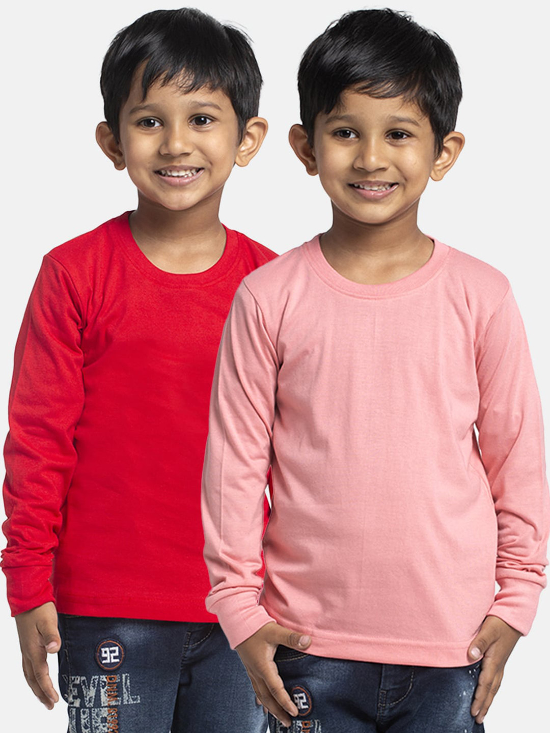 

Friskers Boys Pack Of 2 Pure Cotton T-shirts, Red