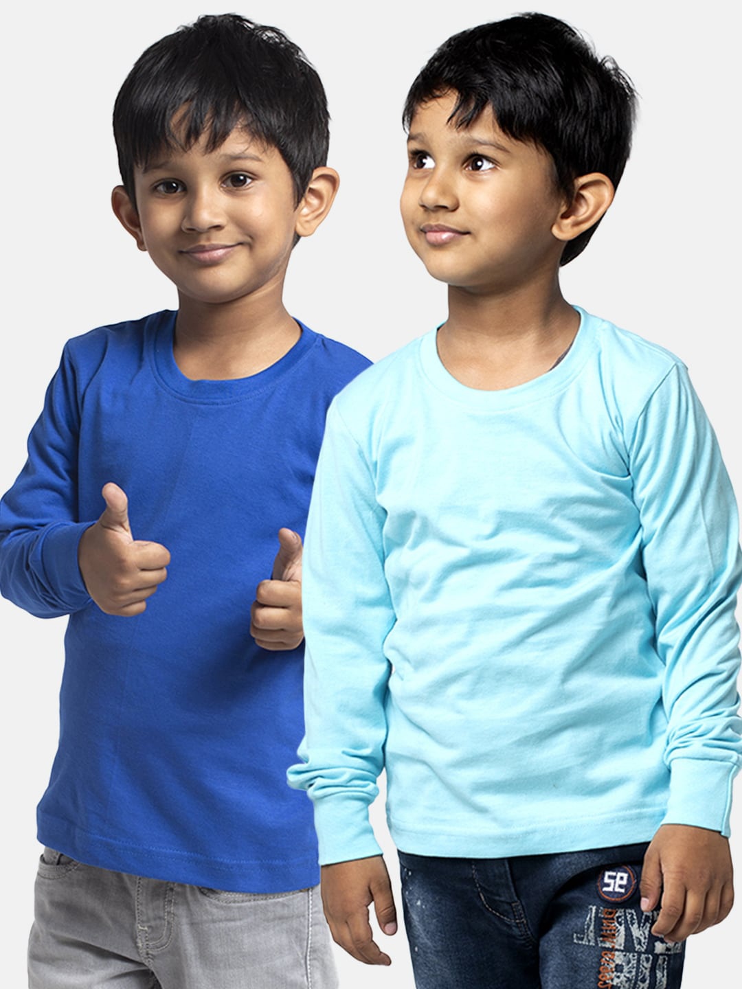 

Friskers Boys Pack Of 2 Solid Running T-shirt, Blue