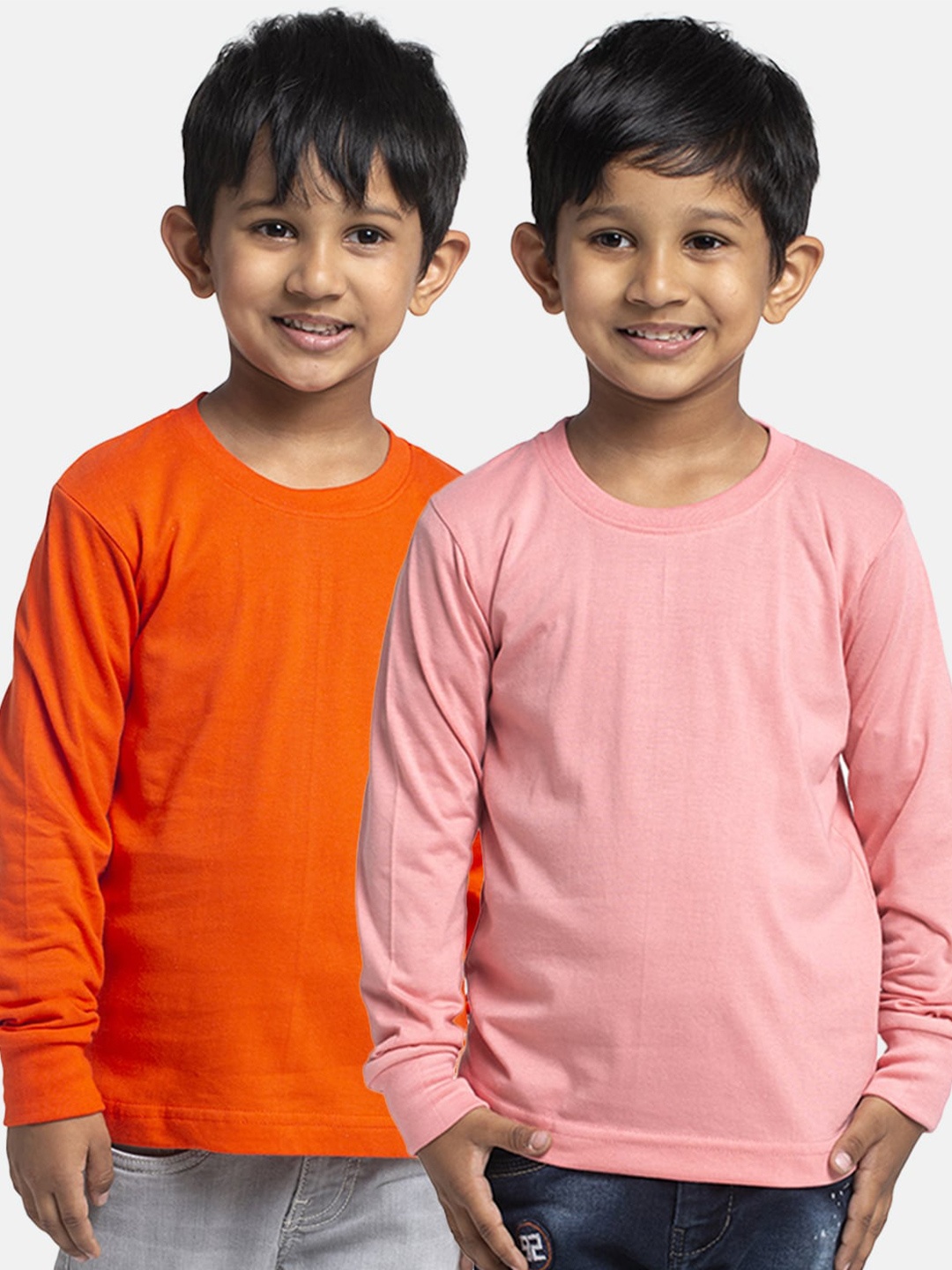 

Friskers Boys Pack Of 2 Pure Cotton T-shirts, Orange