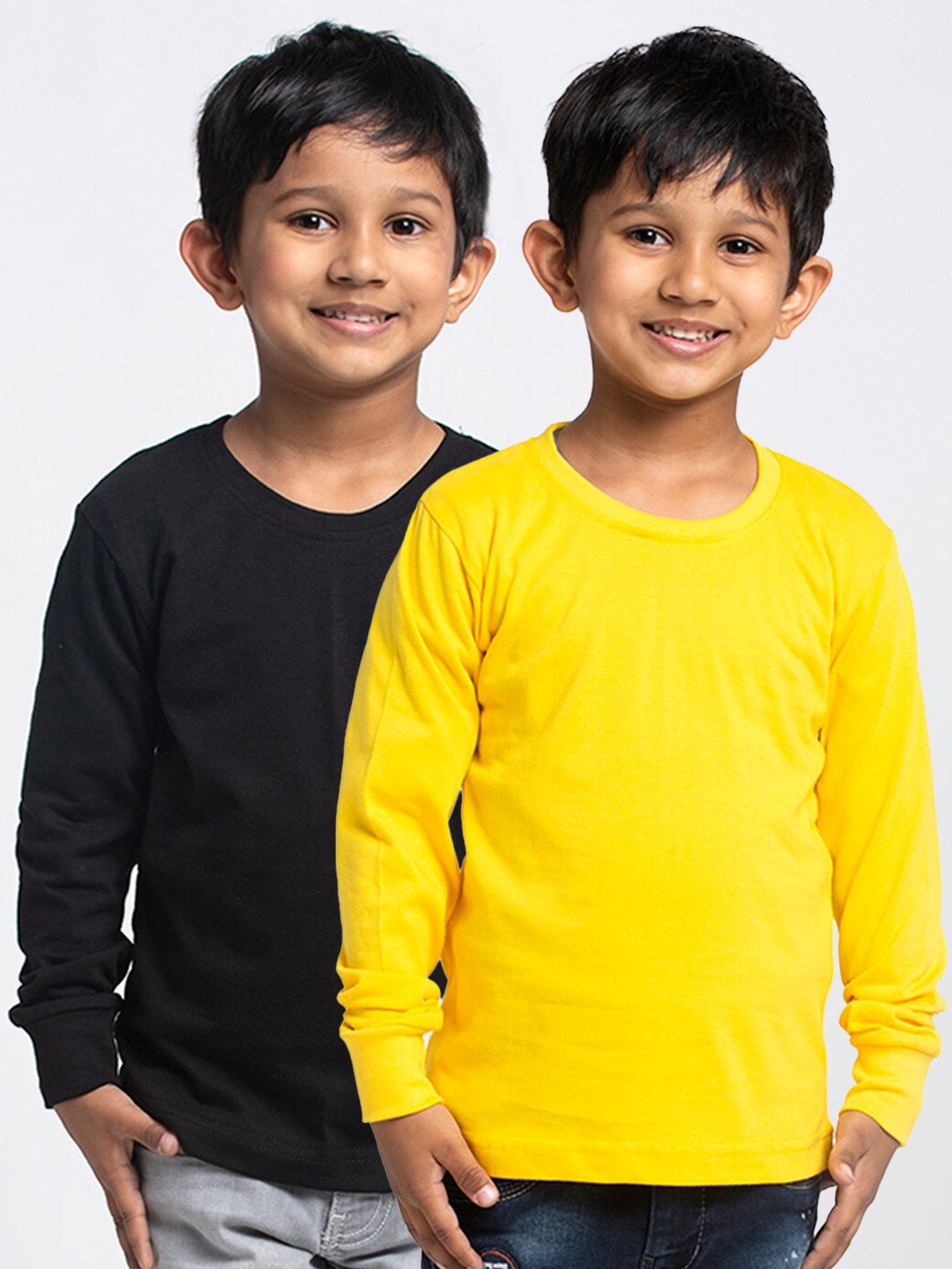 

Friskers Boys Pack Of 2 Pure Cotton T-shirts, Black