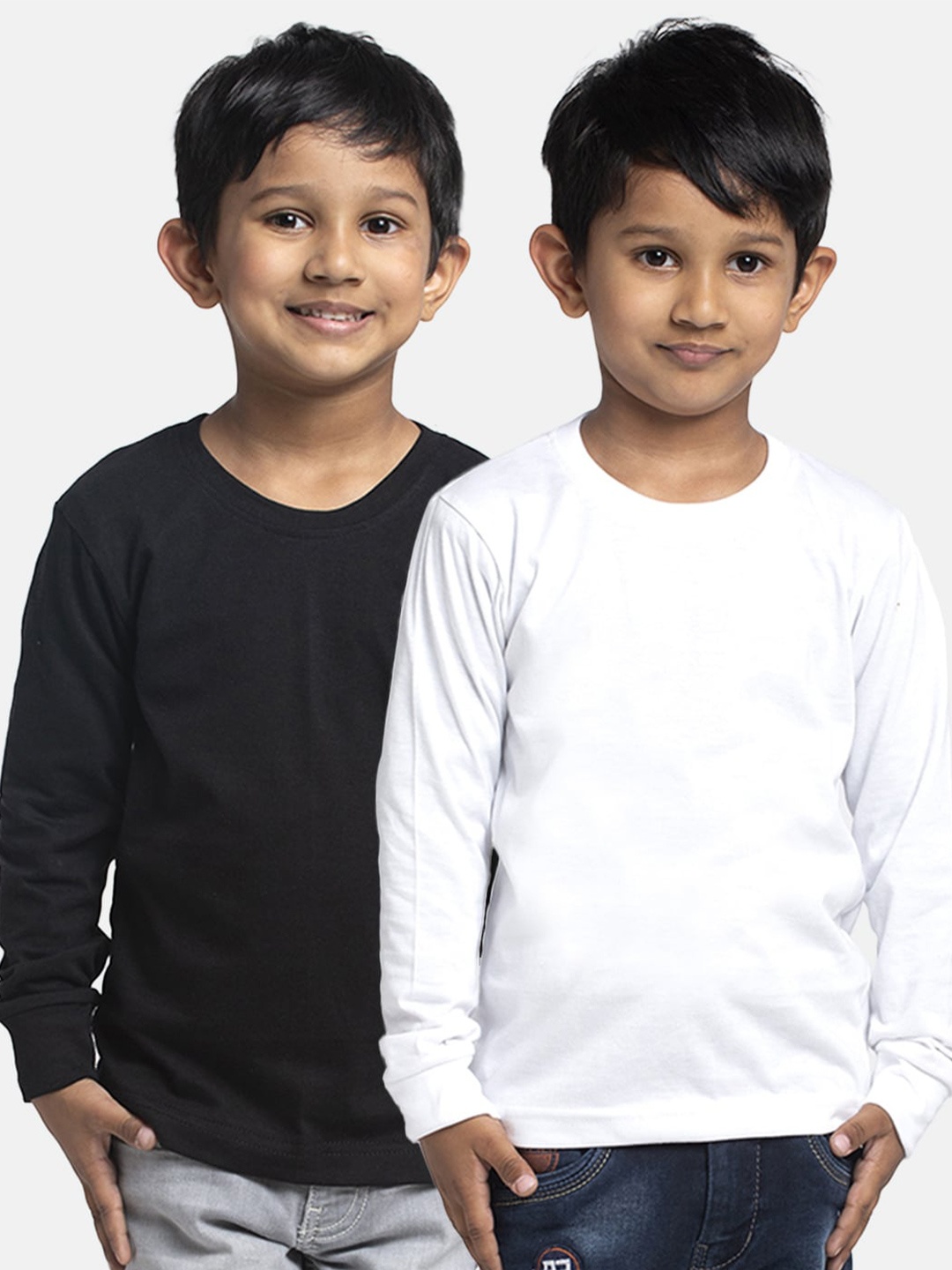 

Friskers Boys Pack Of 2 Pure Cotton T-shirts, Black