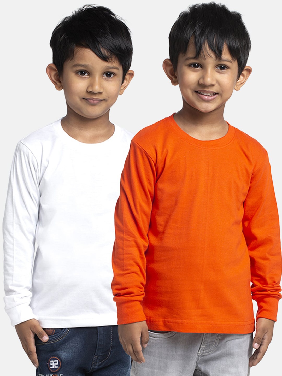 

Friskers Boys Pack Of 2 Solid Running T-shirt, White