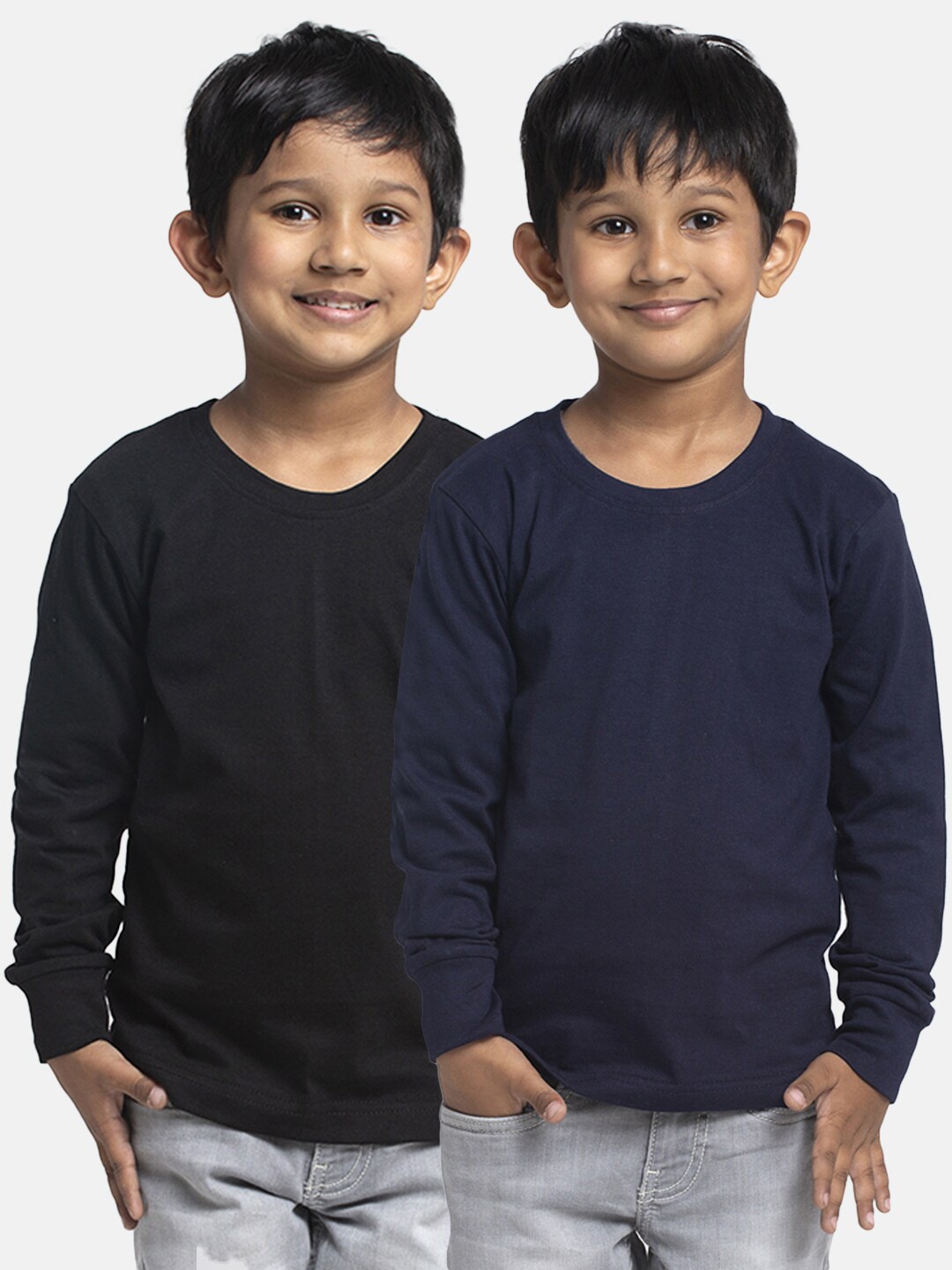 

Friskers Boys Pack Of 2 Pure Cotton T-shirts, Black