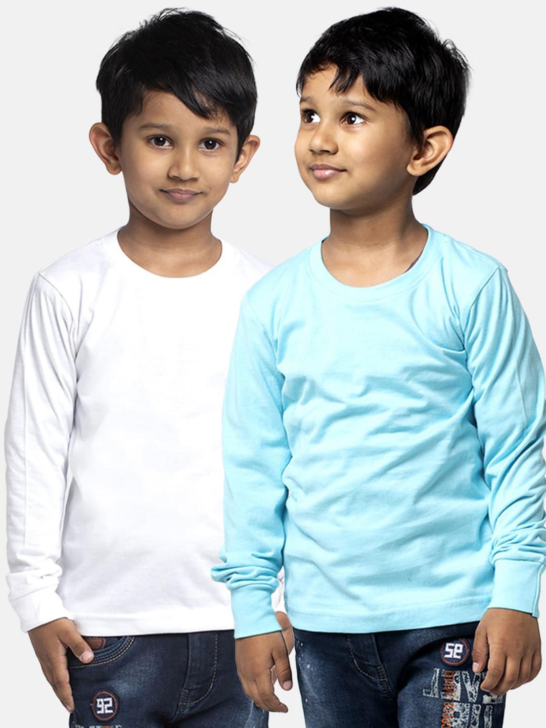 

Friskers Boys Pack Of 2 Solid Running T-shirt, White