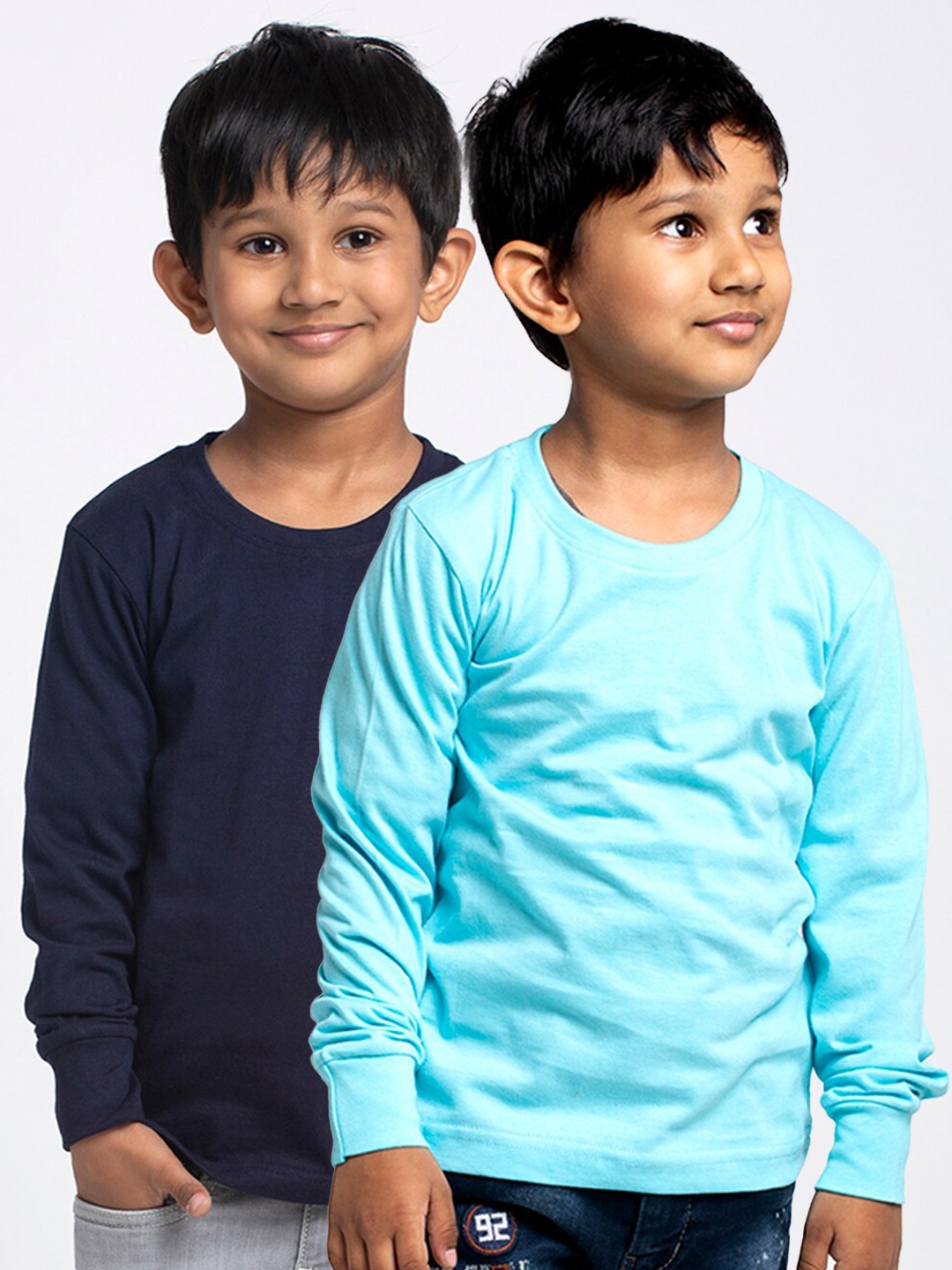 

Friskers Boys Pack Of 2 Pure Cotton T-shirts, Navy blue