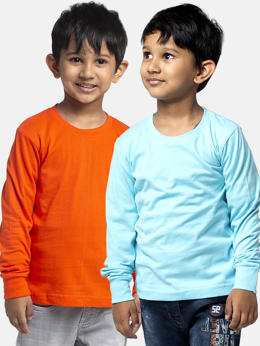 

Friskers Boys Pack Of 2 Pure Cotton T-shirts, Orange