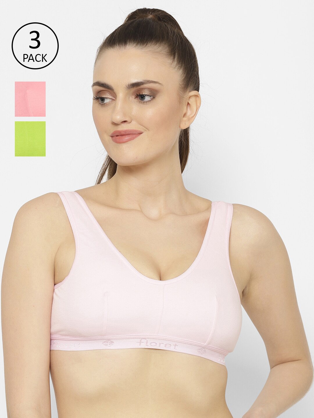 

Floret Pink & Lime Green Bra