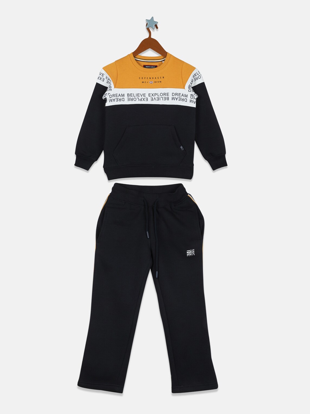 

Monte Carlo Boys Mustard & Black Colourblocked Tracksuit