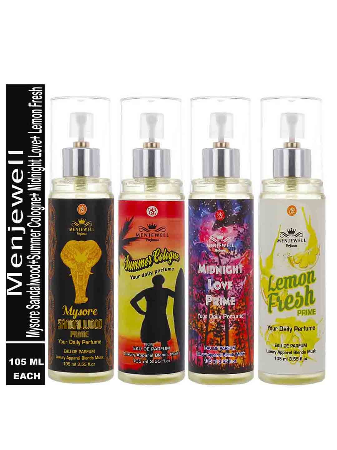 

Menjewell Pack of 5 Fresh Eau de Parfum-420ml, Transparent