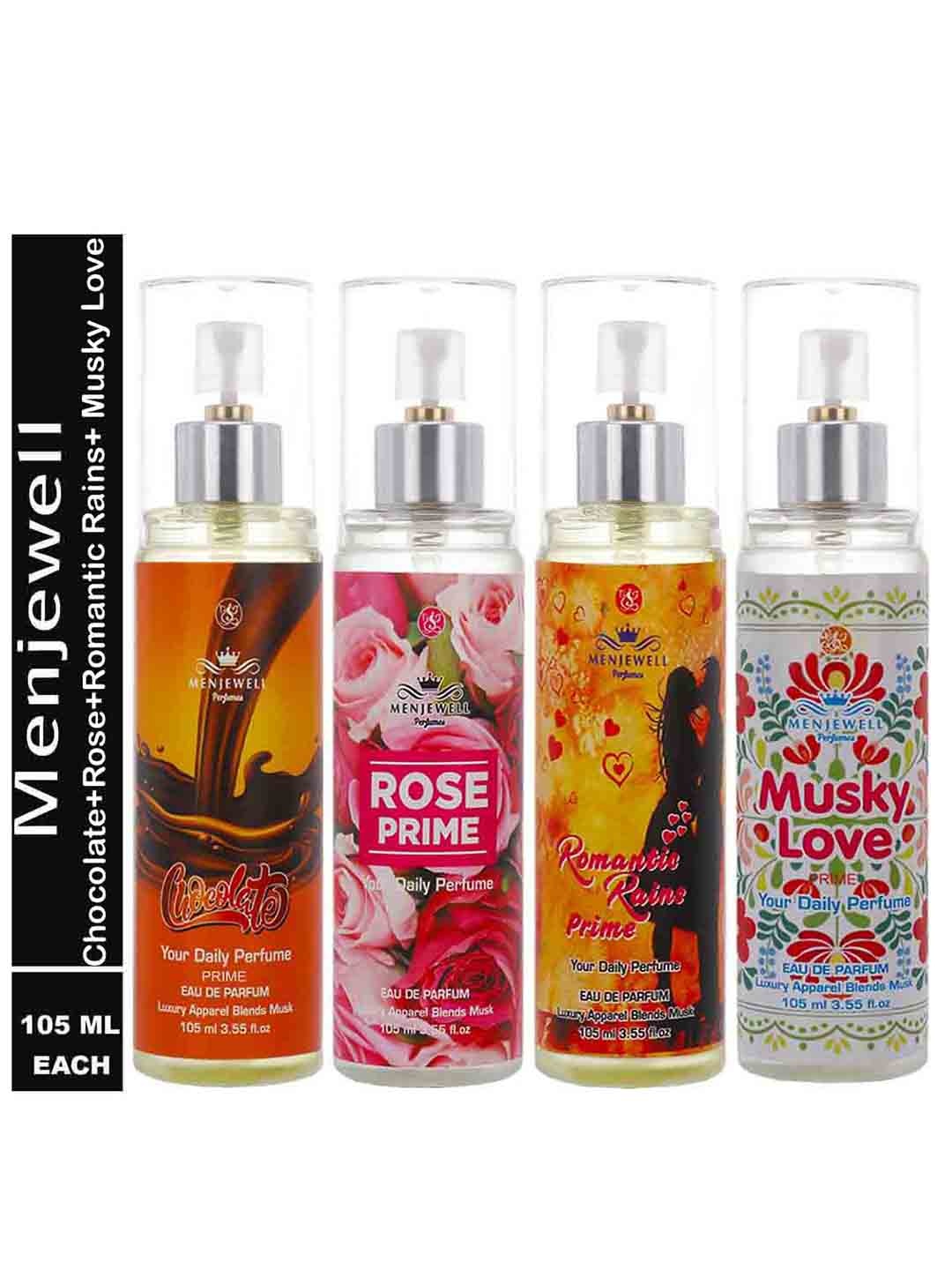 

Menjewell Pack of 4 Eau de Parfum, 420 ml, Transparent