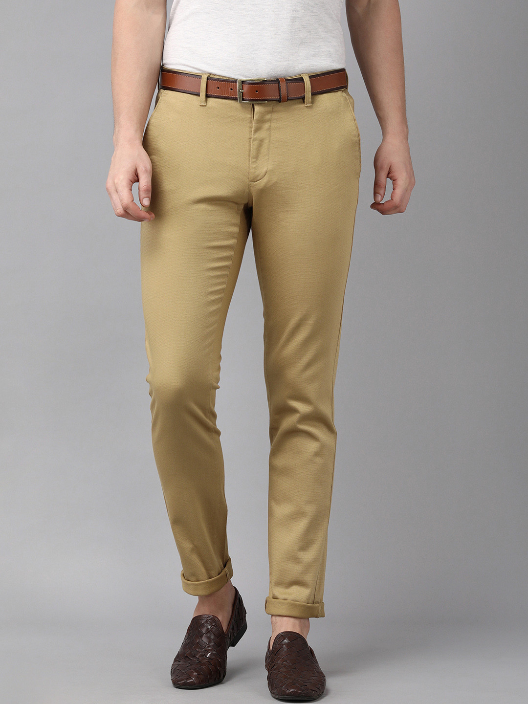 

Van Heusen Sport Men Beige Tapered Fit Trousers