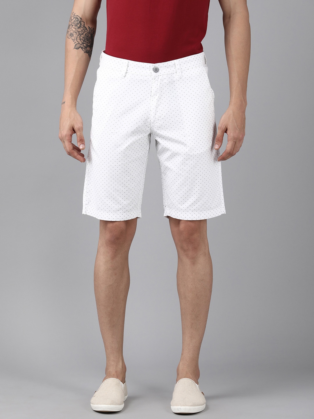 

Van Heusen Sport Men White Conversational Printed Shorts