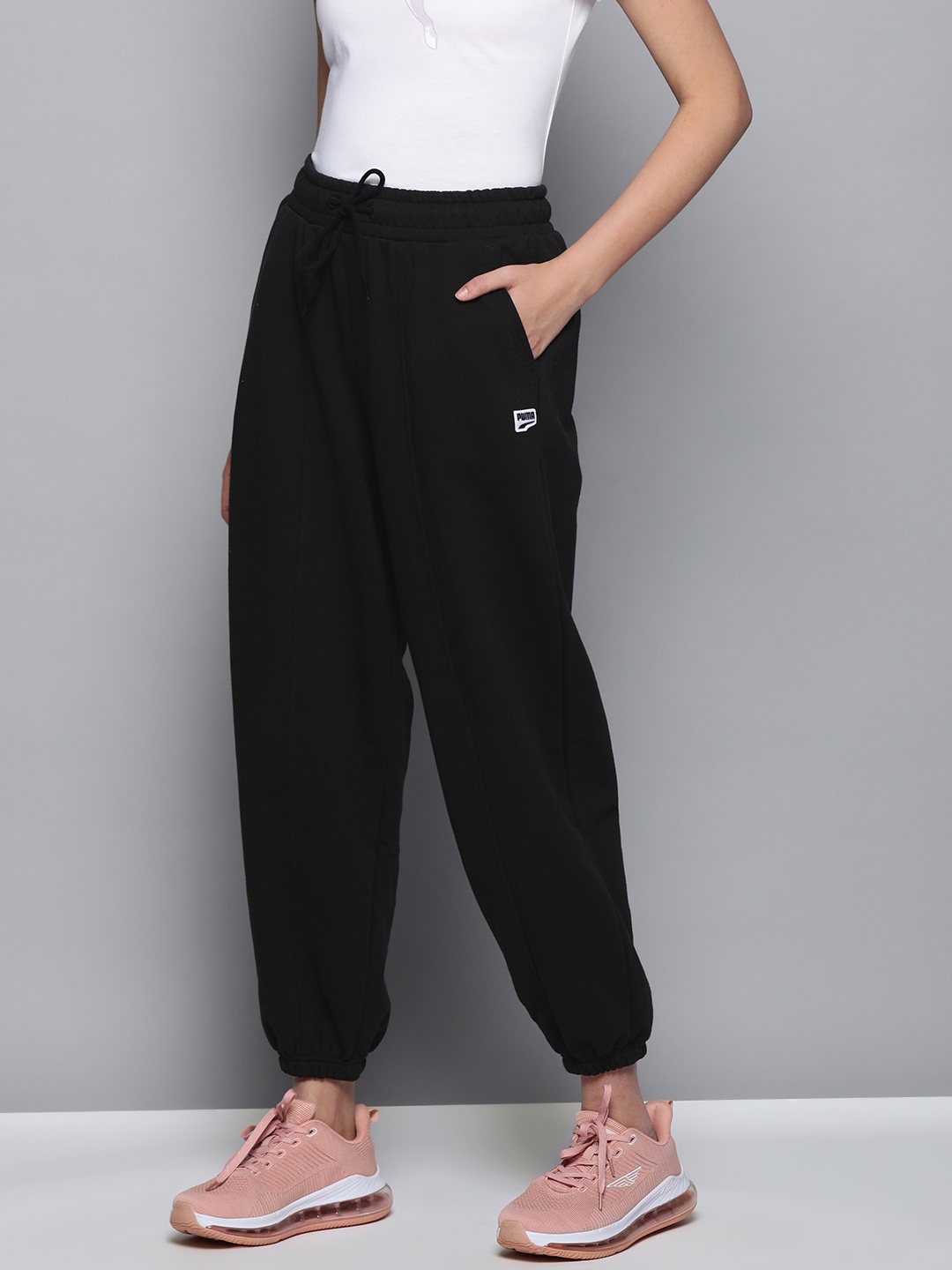 

Puma Women Black Solid Downtown Sustainable Joggers