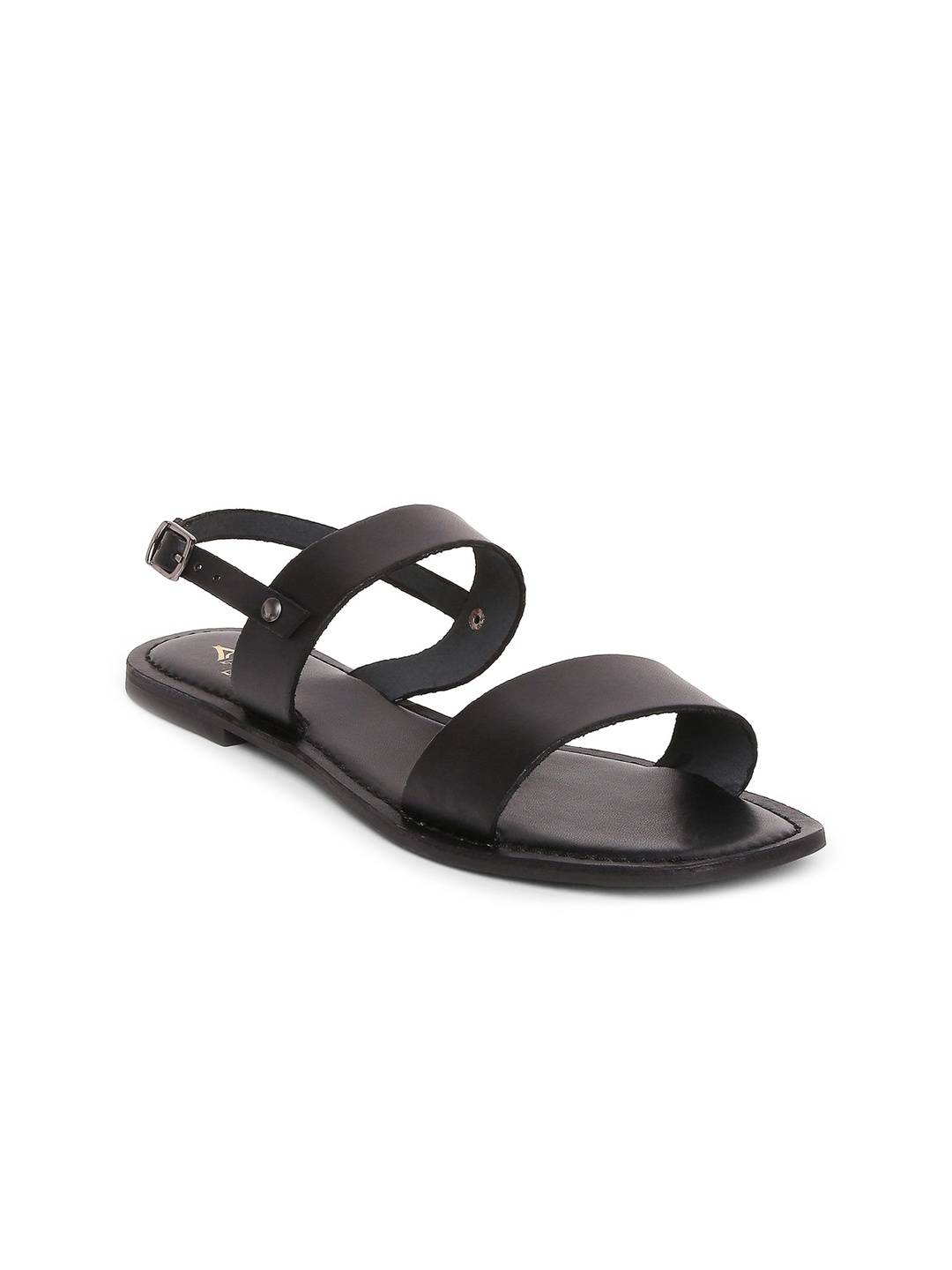 

Tao Paris Women Black Olivia Leather Open Toe Flats