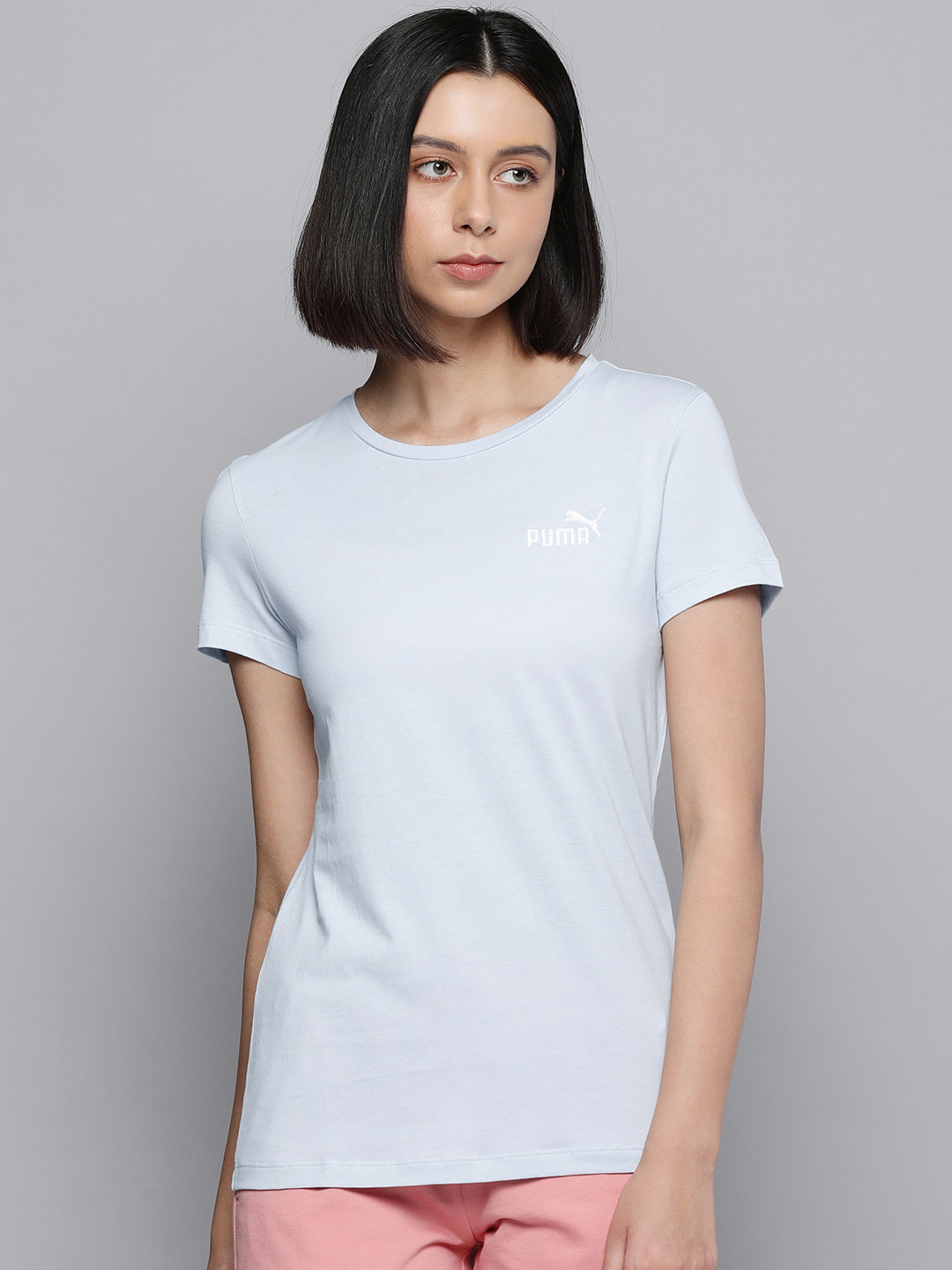 

Puma Women Black & Multicoloured Brand Logo Printed T-shirt