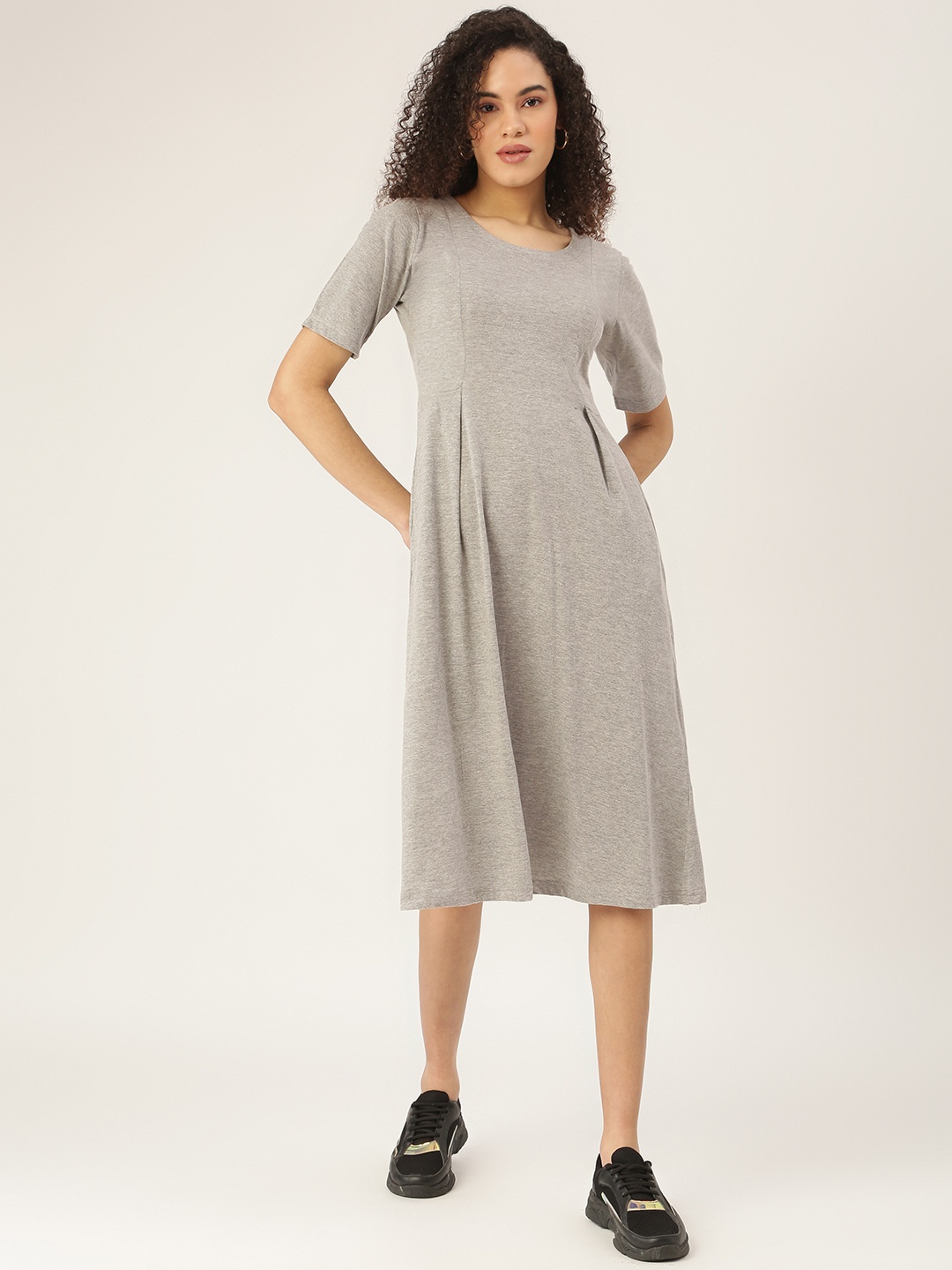 

BRINNS Grey Melange Midi Dress