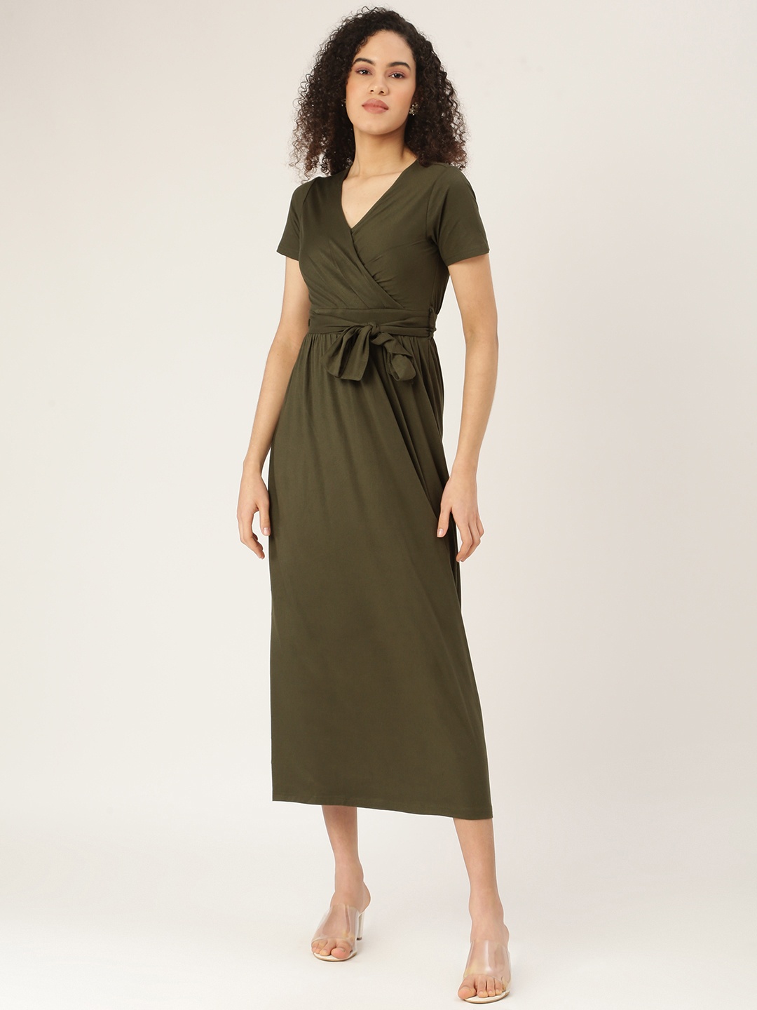 

BRINNS Olive Green Midi Dress