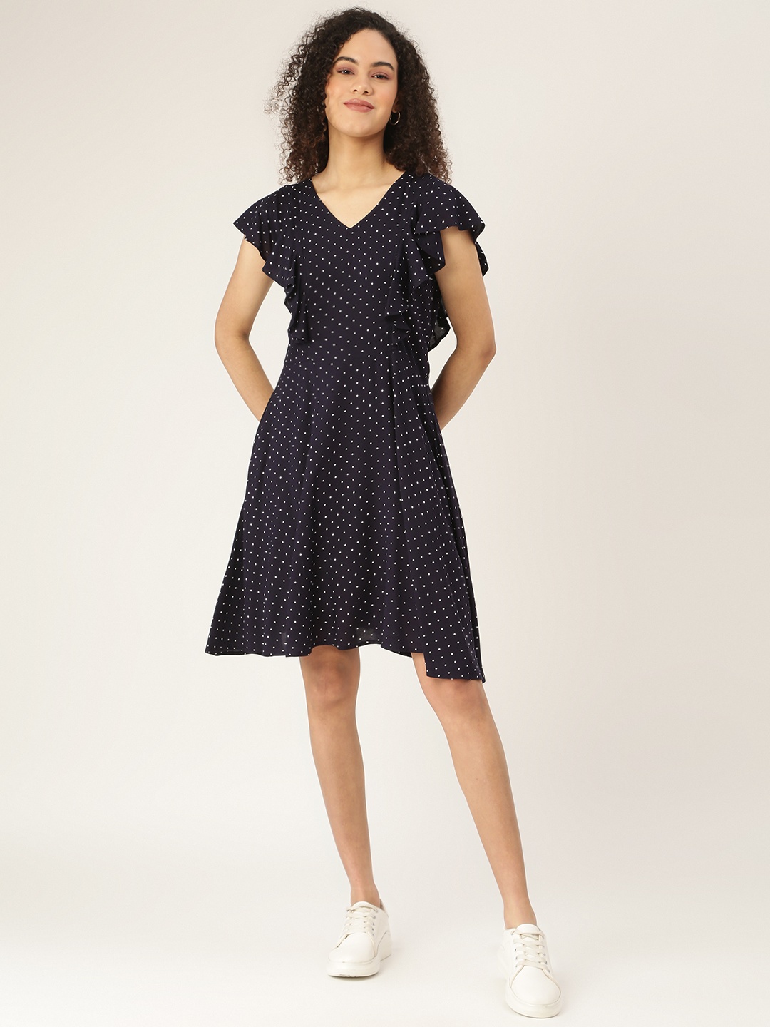 

BRINNS Navy Blue Printed Dress