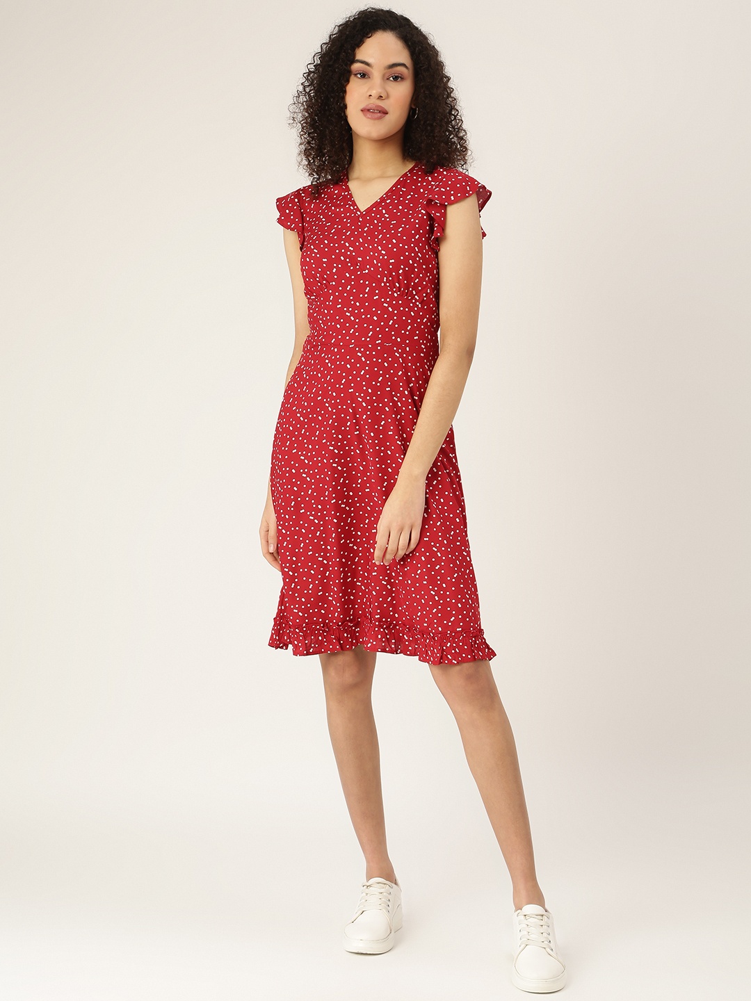 

BRINNS Red & White Printed Dress