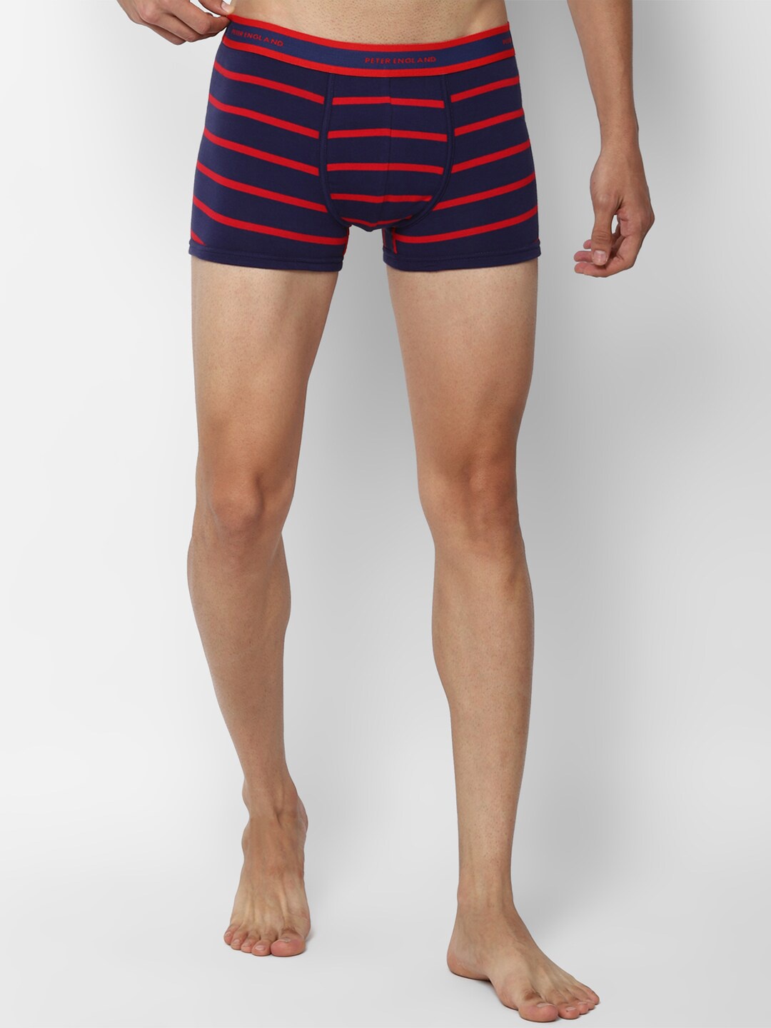 

Peter England Men Navy Blue & Red Striped Trunks PIWTNYRD9156064