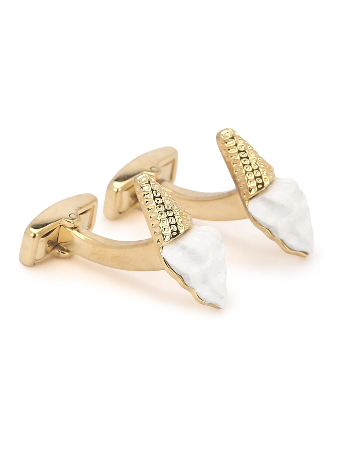 

HACKETT LONDON White & Gold-Toned Ice Cream Cone Cufflinks