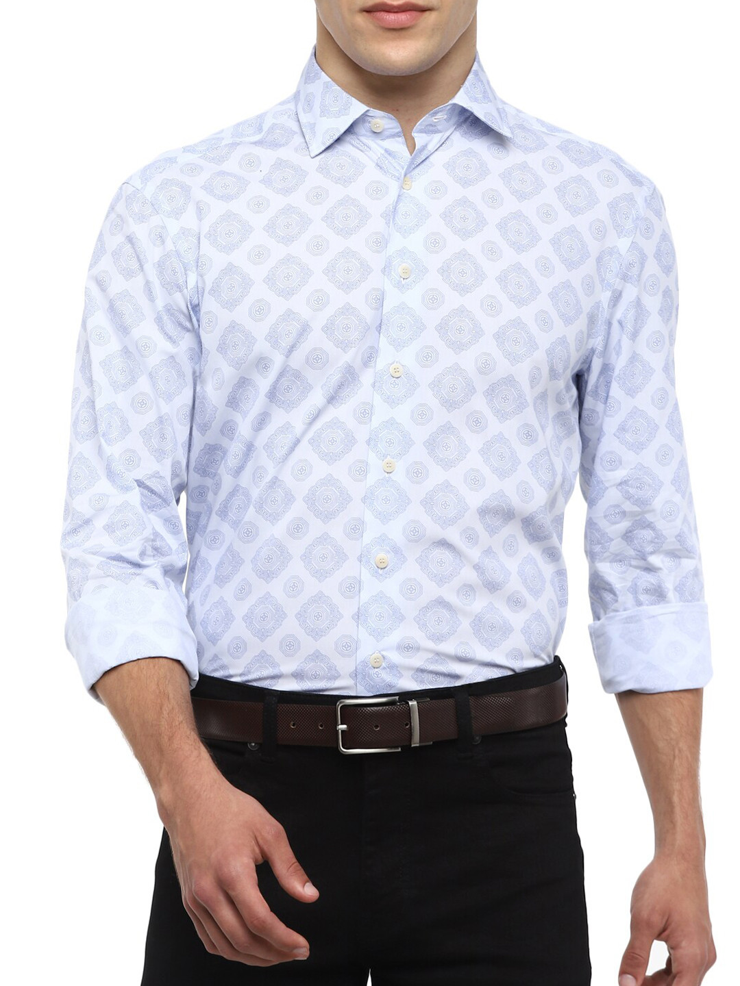 

ETRO Men Blue Printed Formal Shirt