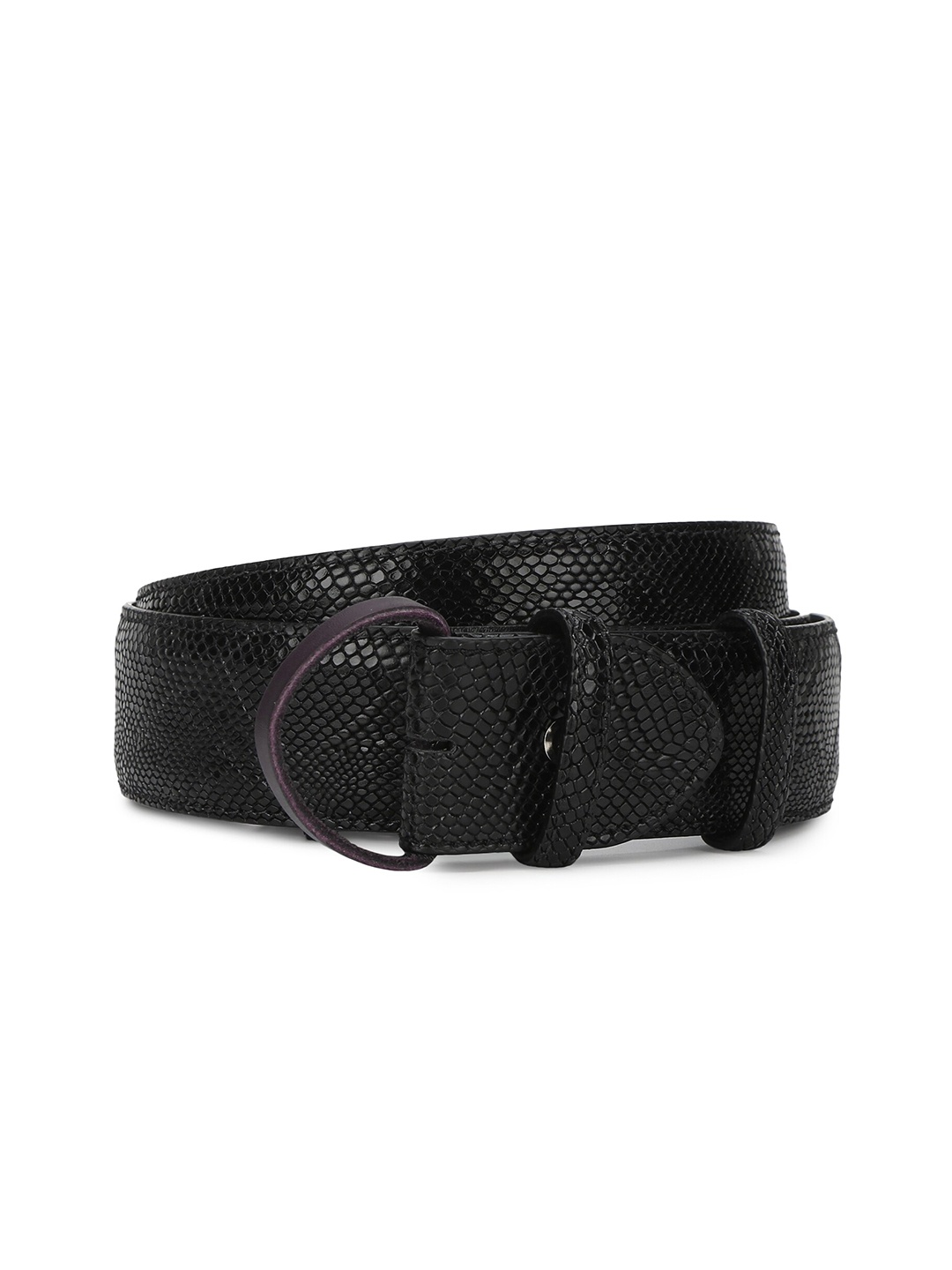 

ELLIOT RHODES Men Textured Reversible Leather Belt, Black