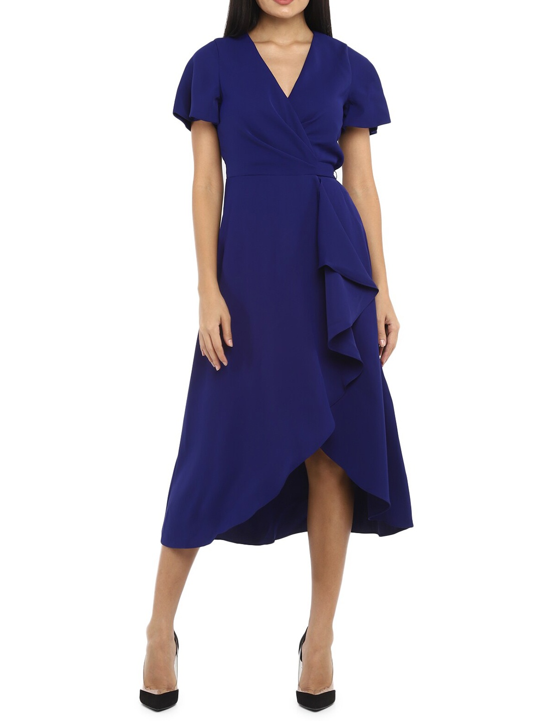 

Phase Eight Blue Wrap Asymmetric Dress