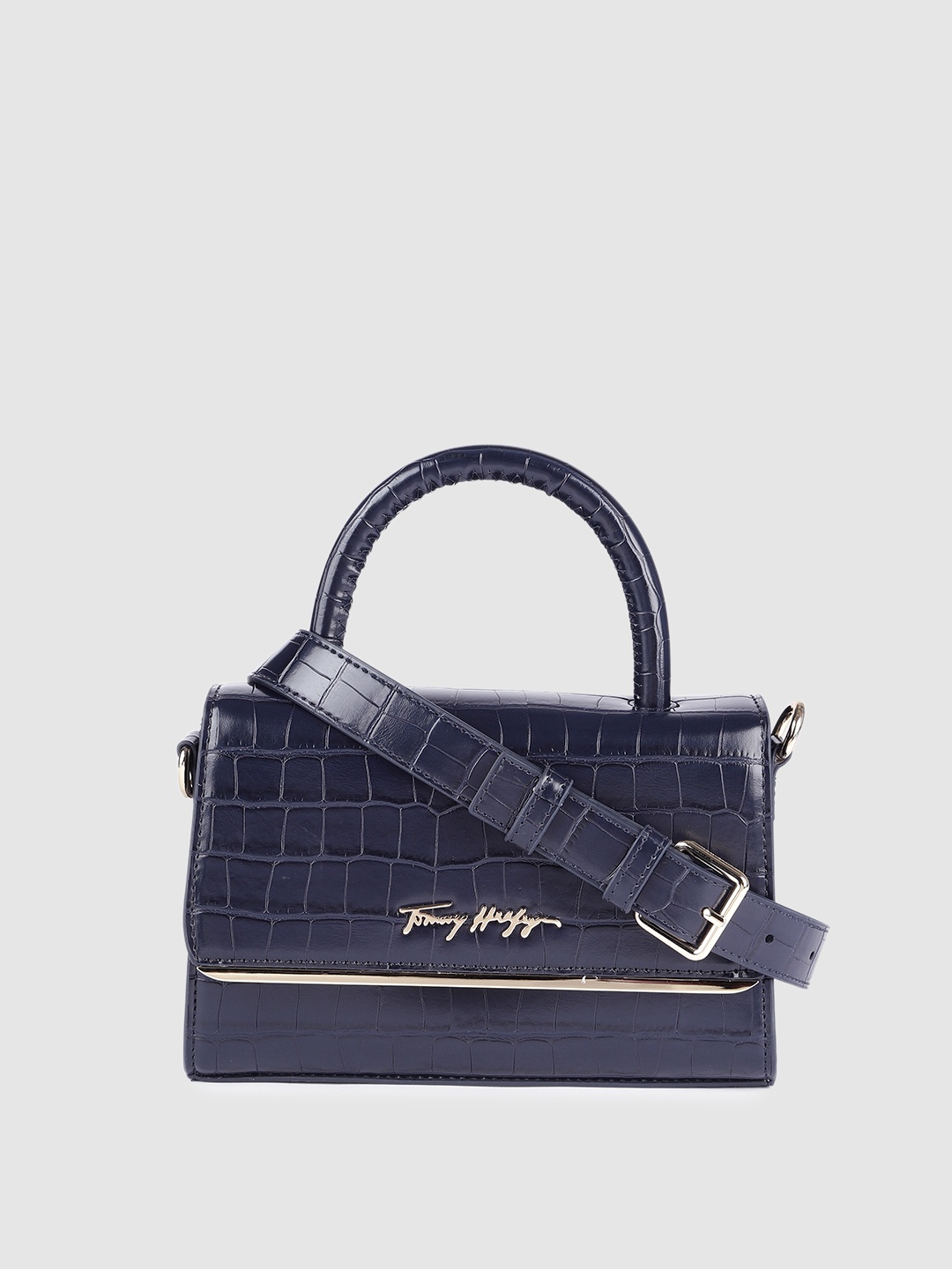 

Tommy Hilfiger Blue PU Structured Satchel