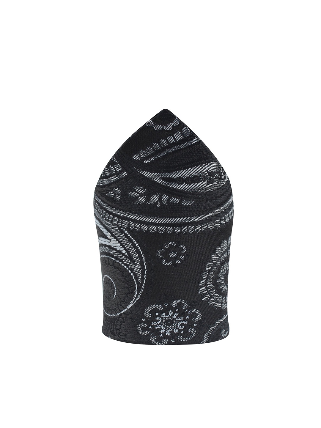 

KOVOVE Men Black Paisley Printed Pocket Square