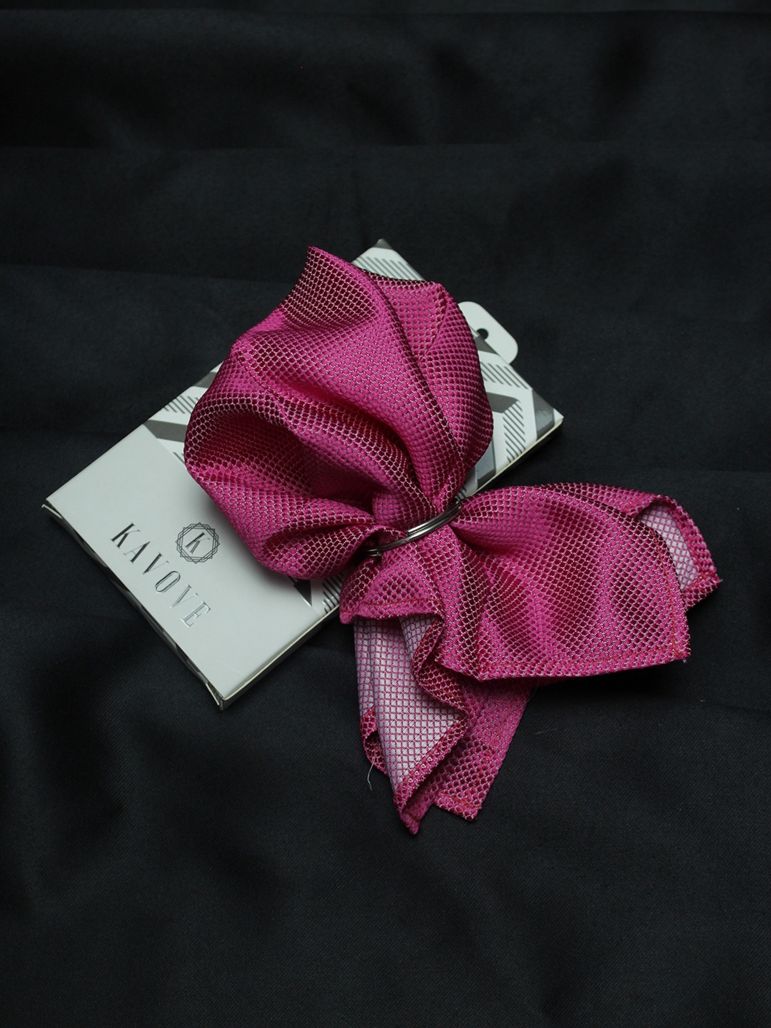 

KOVOVE Men Pink Printed Pocket Square