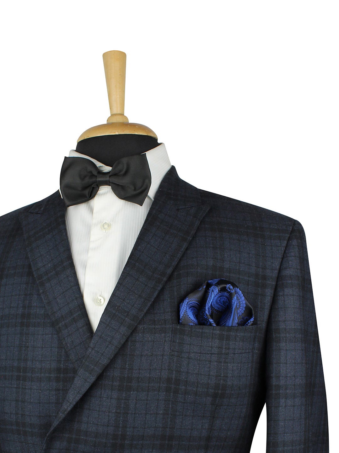 

KOVOVE Men Black & Blue Self-Designed Pocket Square