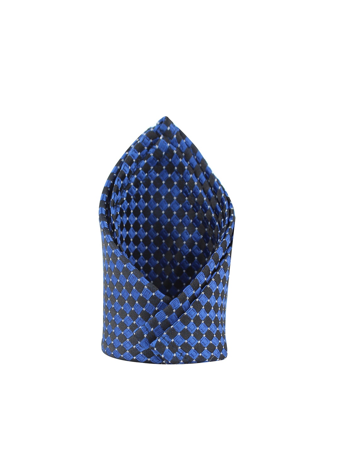 

KOVOVE Men Blue & Black Self-Designed Pocket Square