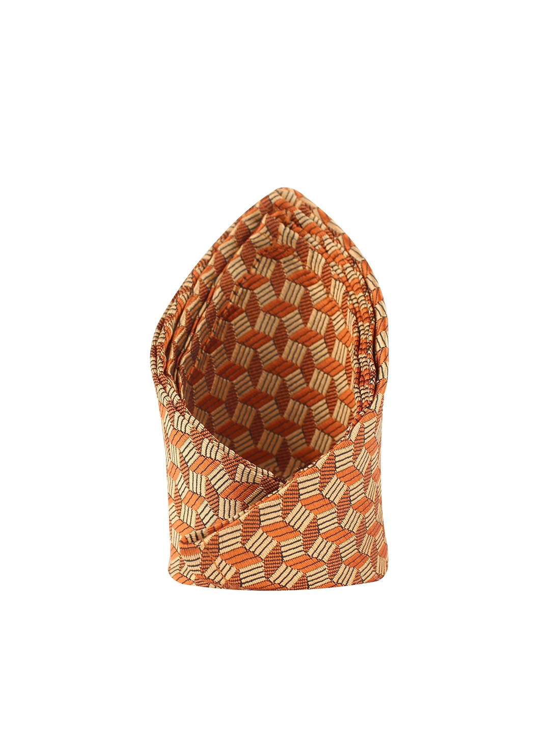 

KOVOVE Men Orange & Beige Printed Pocket Square