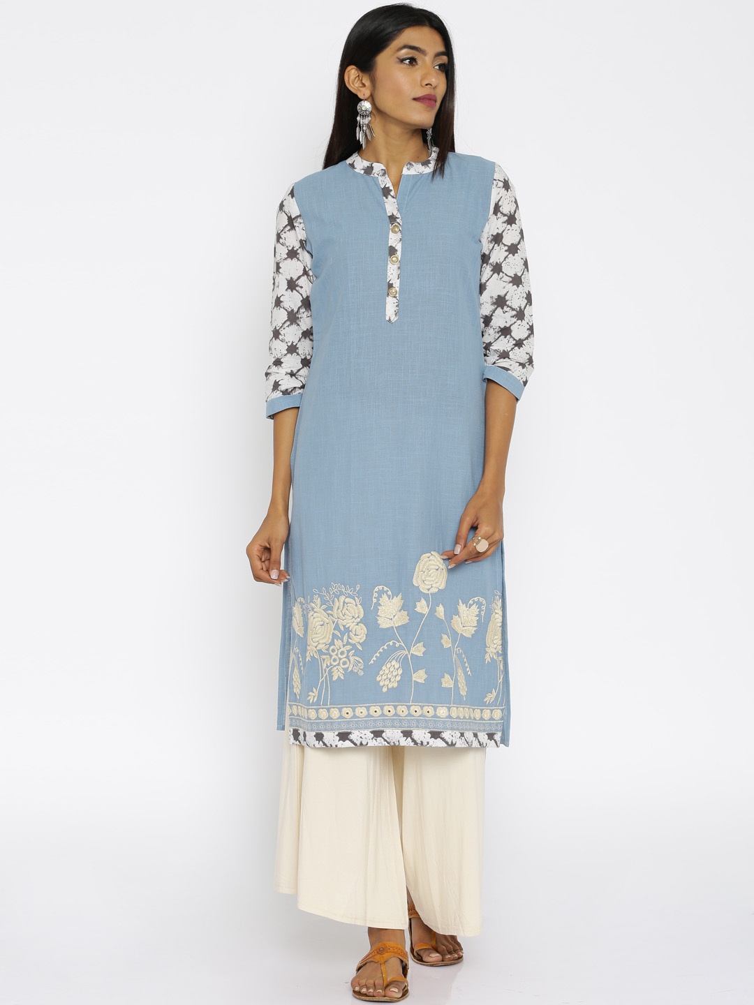 

Soch Outlet Women Blue Straight Kurta