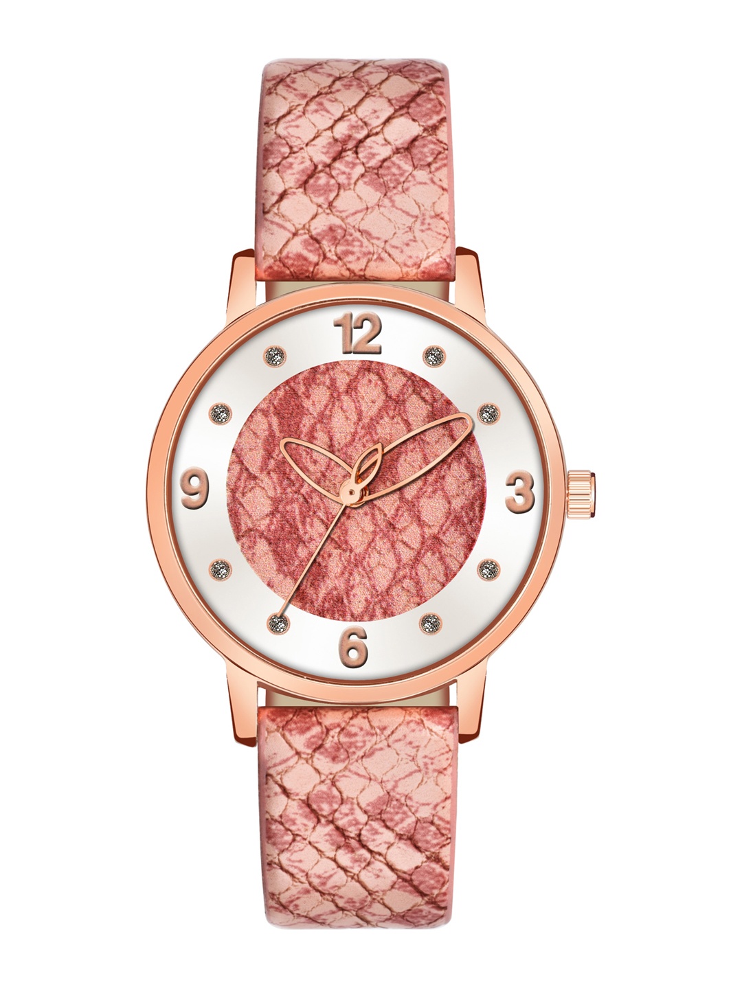 

PERCLUTION ENTERPRISE Women Pink Dial & Pink Leather Straps Analogue Watch PE363