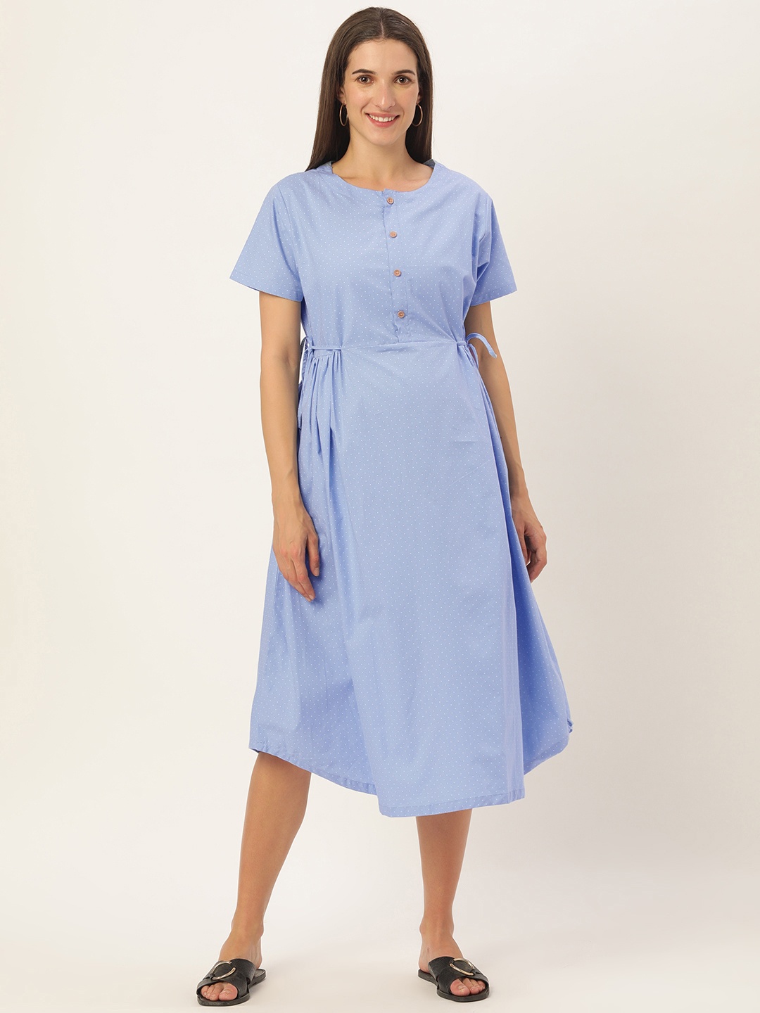

Nejo Blue Maternity A-Line Dress