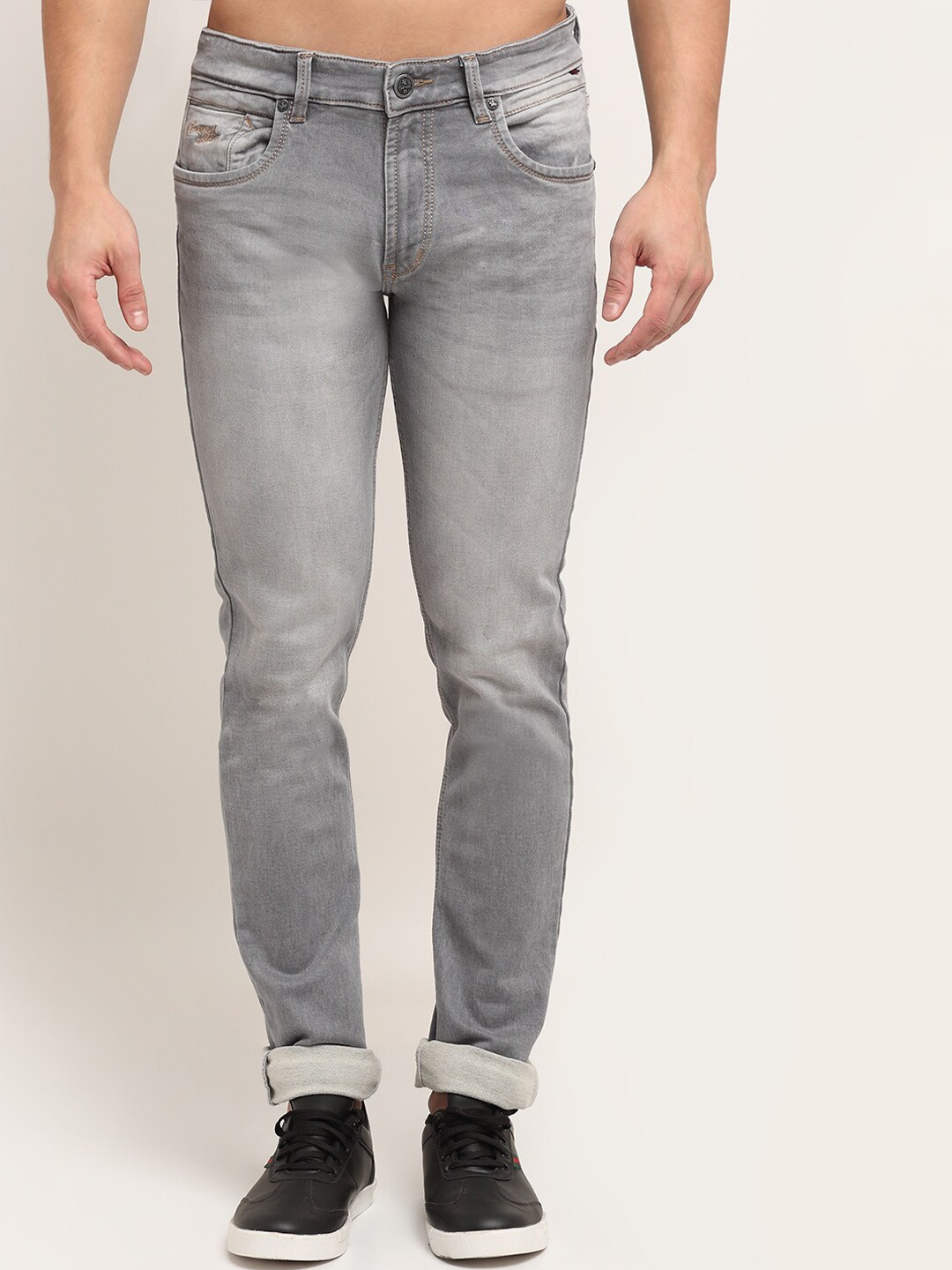 

Cantabil Men Grey Jean Heavy Fade Jeans