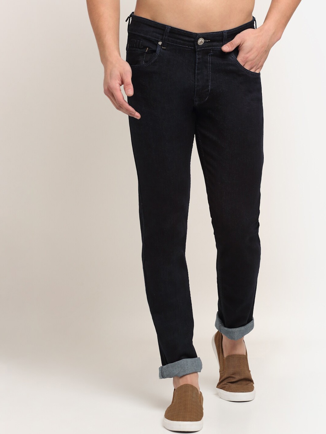 

Cantabil Men Black Jean Mid-Rise Jeans