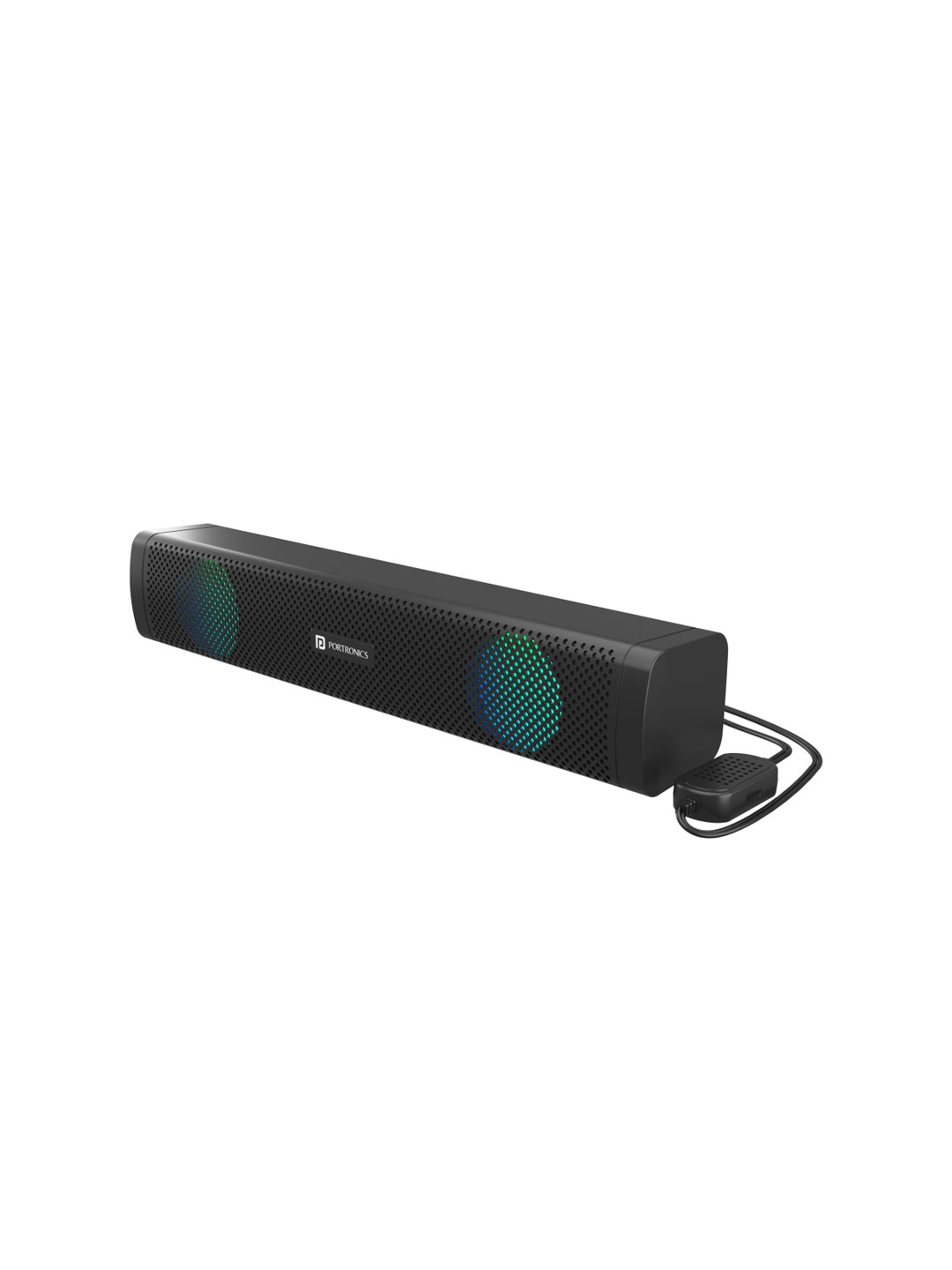 

Portronics Black In Tune 1 6W Portable USB Soundbar Speaker with LED Light 3.5mm Aux