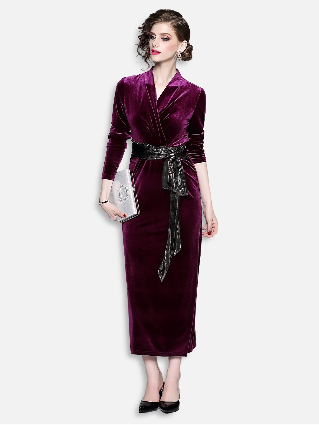 

JC Collection Purple Maxi Dress